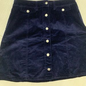 Francesca’s navy cord skirt size M